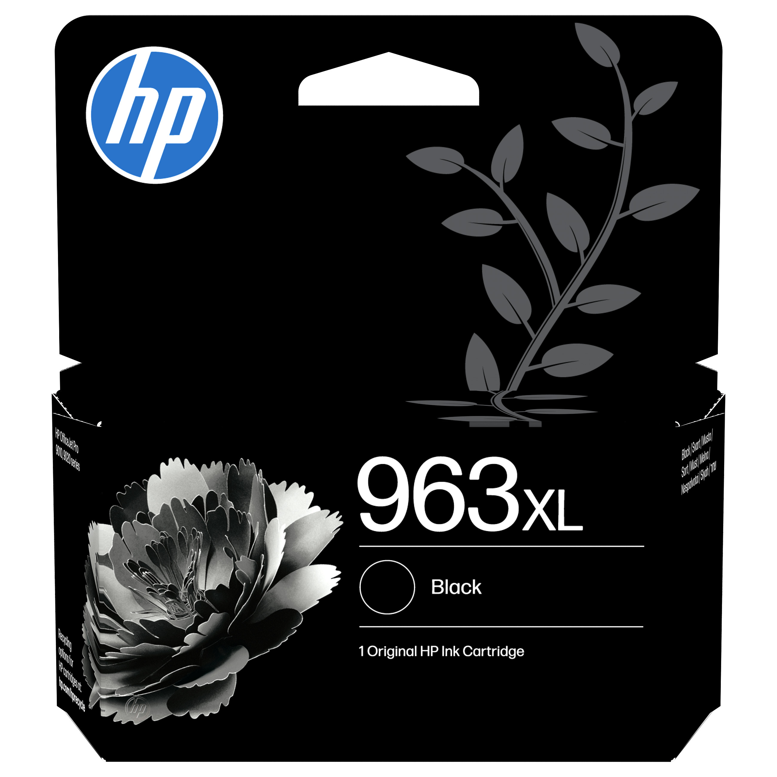 HP 963XL High Yield Black Original Ink Cartridge Schwarz 47,86ml 2000Seiten Tinte