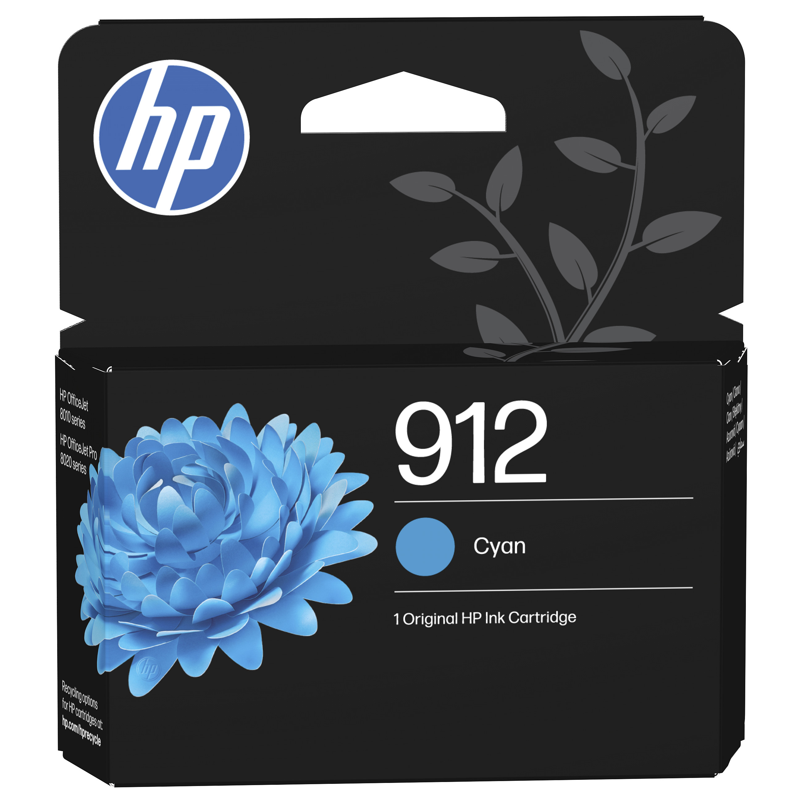 HP 912 Cyan Original Ink Cartridge Cyan 2,9ml 315Seiten