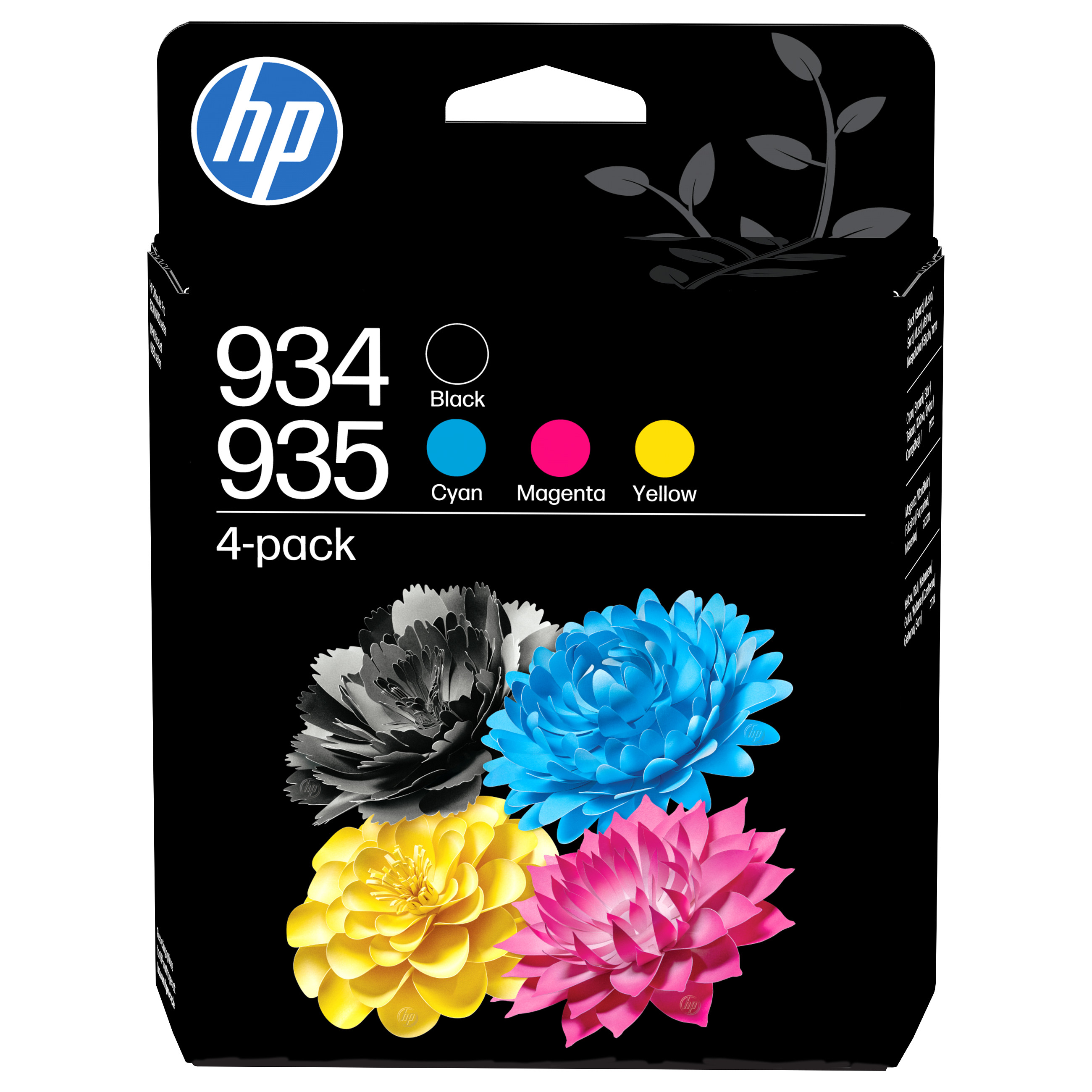 HP 935 4-Pack CMY(3)/934 Black Original Ink Cartridge Combo Schwarz, Cyan, Magenta, Gelb 400Seiten Tinte