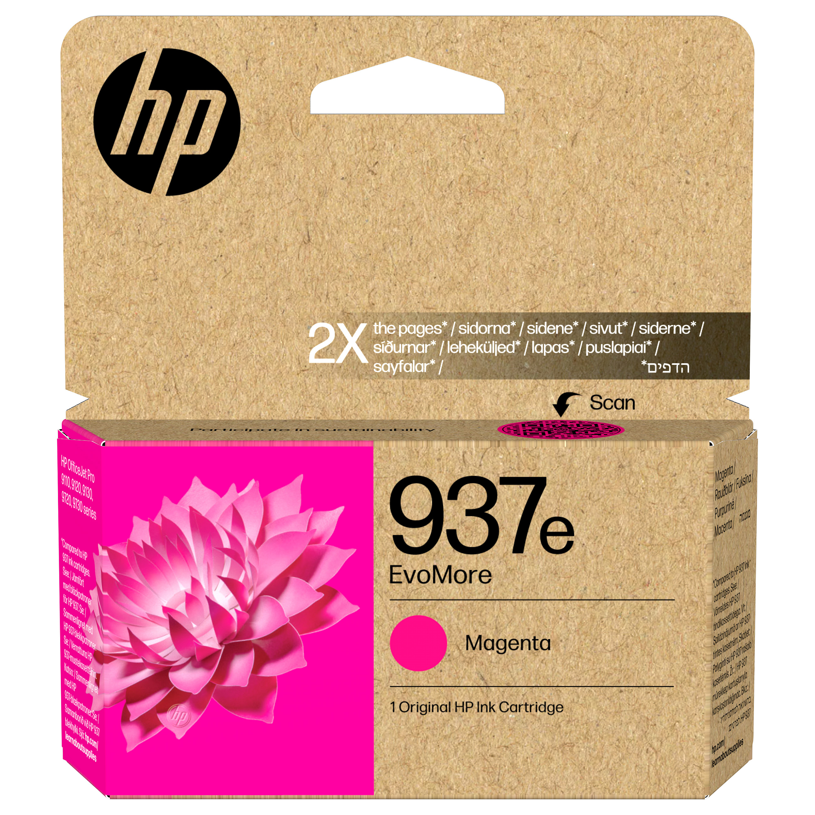 HP 937e EvoMore Magenta Original Ink Cartridge Magenta 1650Seiten Tinte