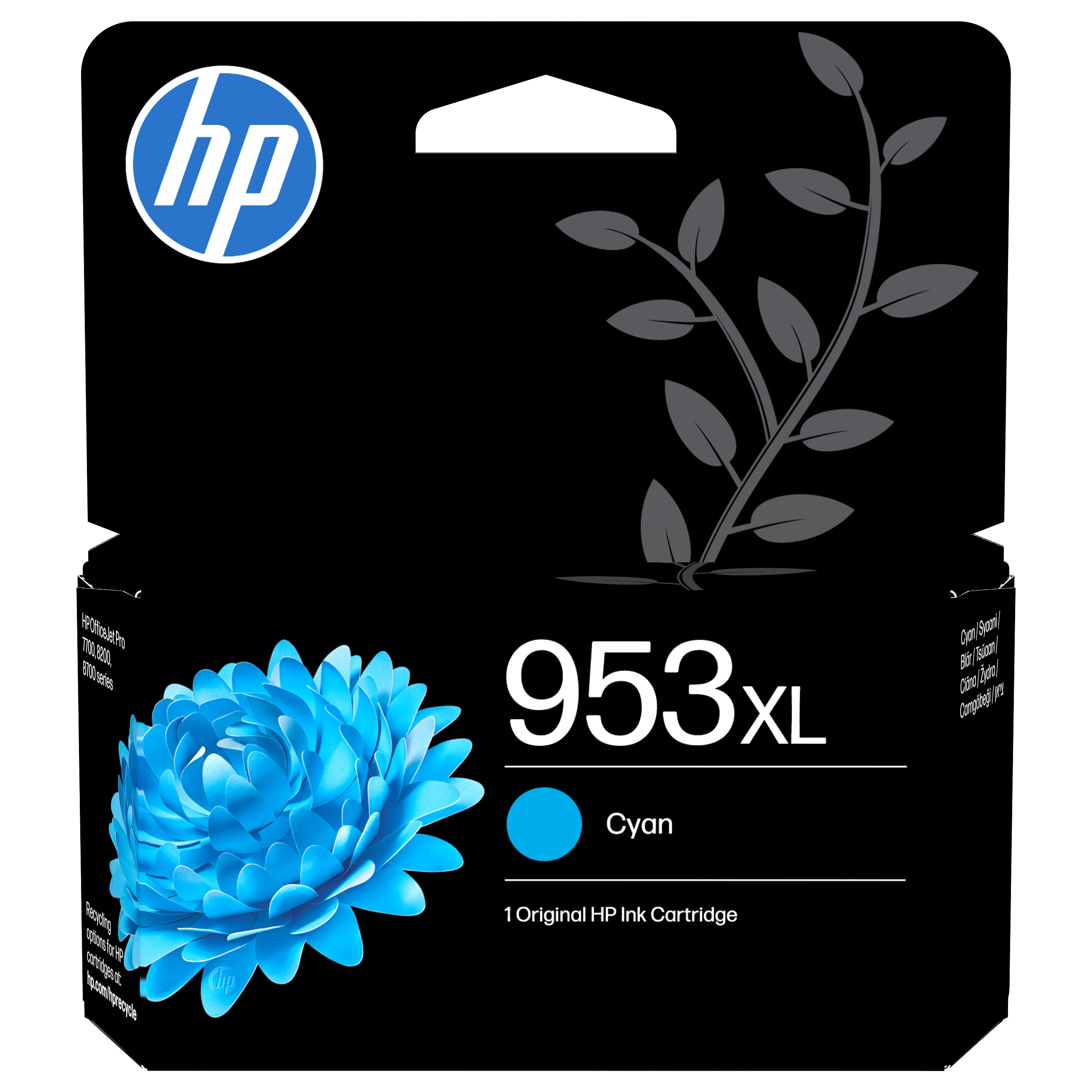 HP 953XL High Yield Cyan Original Ink Cartridge Cyan 18ml 1450Seiten Tinte