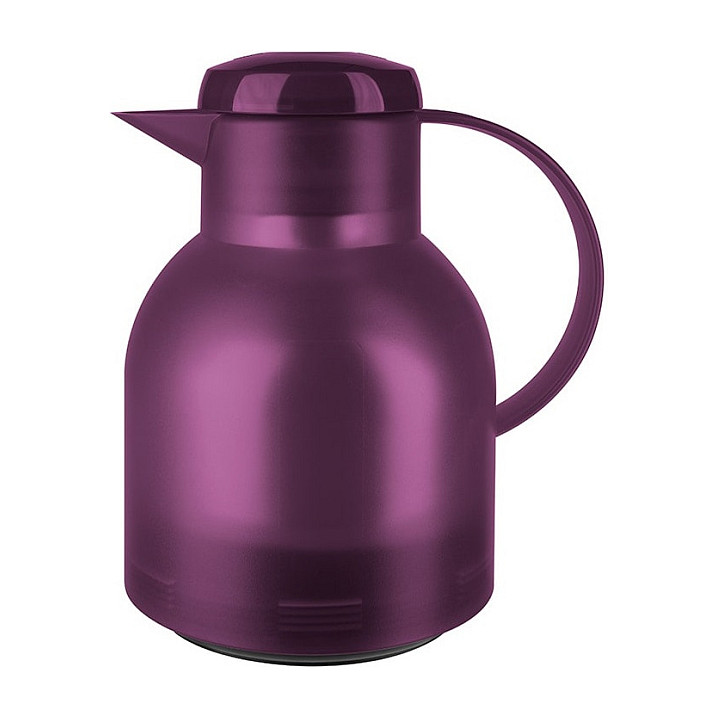 SAMBA Isolierkanne, 1 Liter (aubergine, QUICK PRESS Verschluss) Haushaltskleingeräte