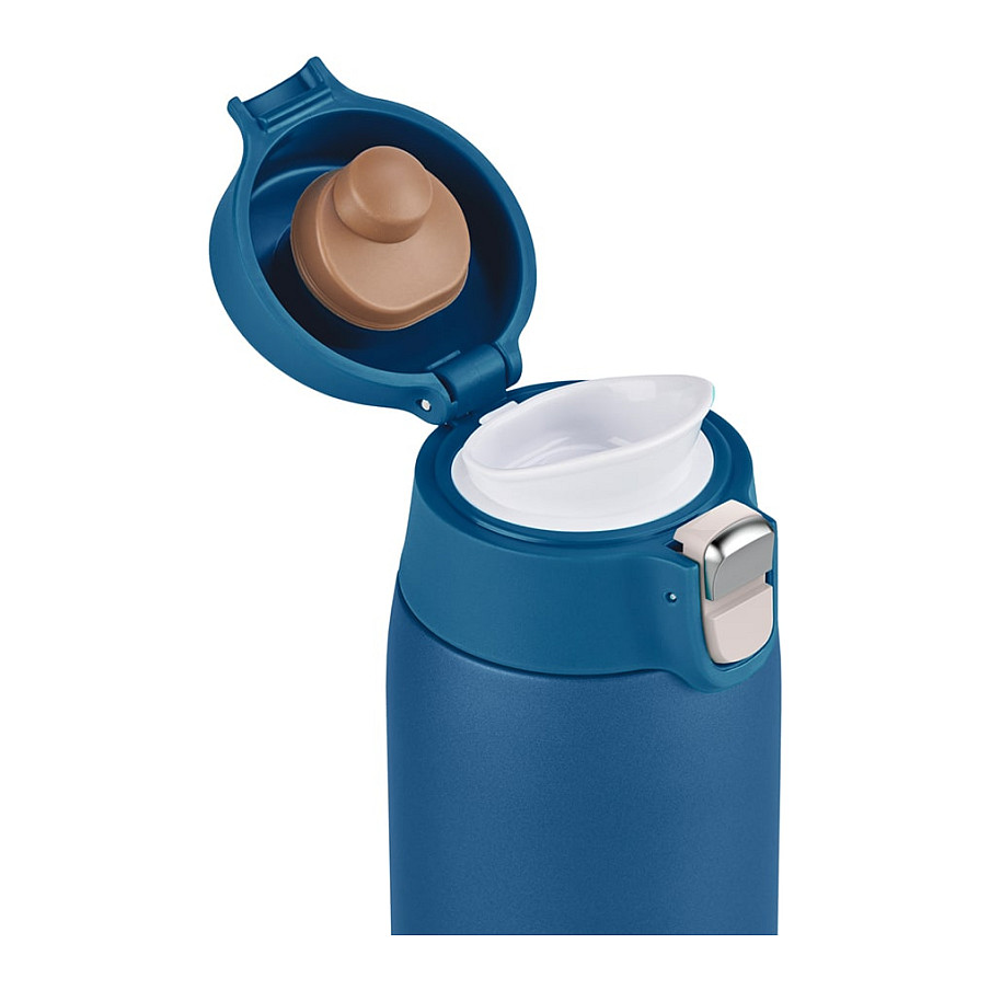 TRAVEL MUG light Thermobecher (dunkelblau, 0,4 Liter, Flip-Deckel)