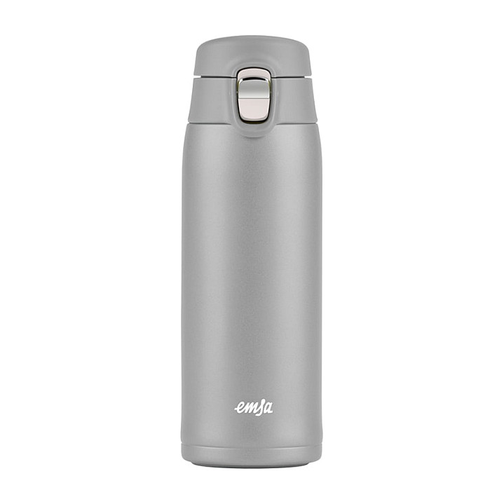 TRAVEL MUG light Thermobecher 0,4 Liter (silber, Flip-Deckel) Haushaltskleingeräte