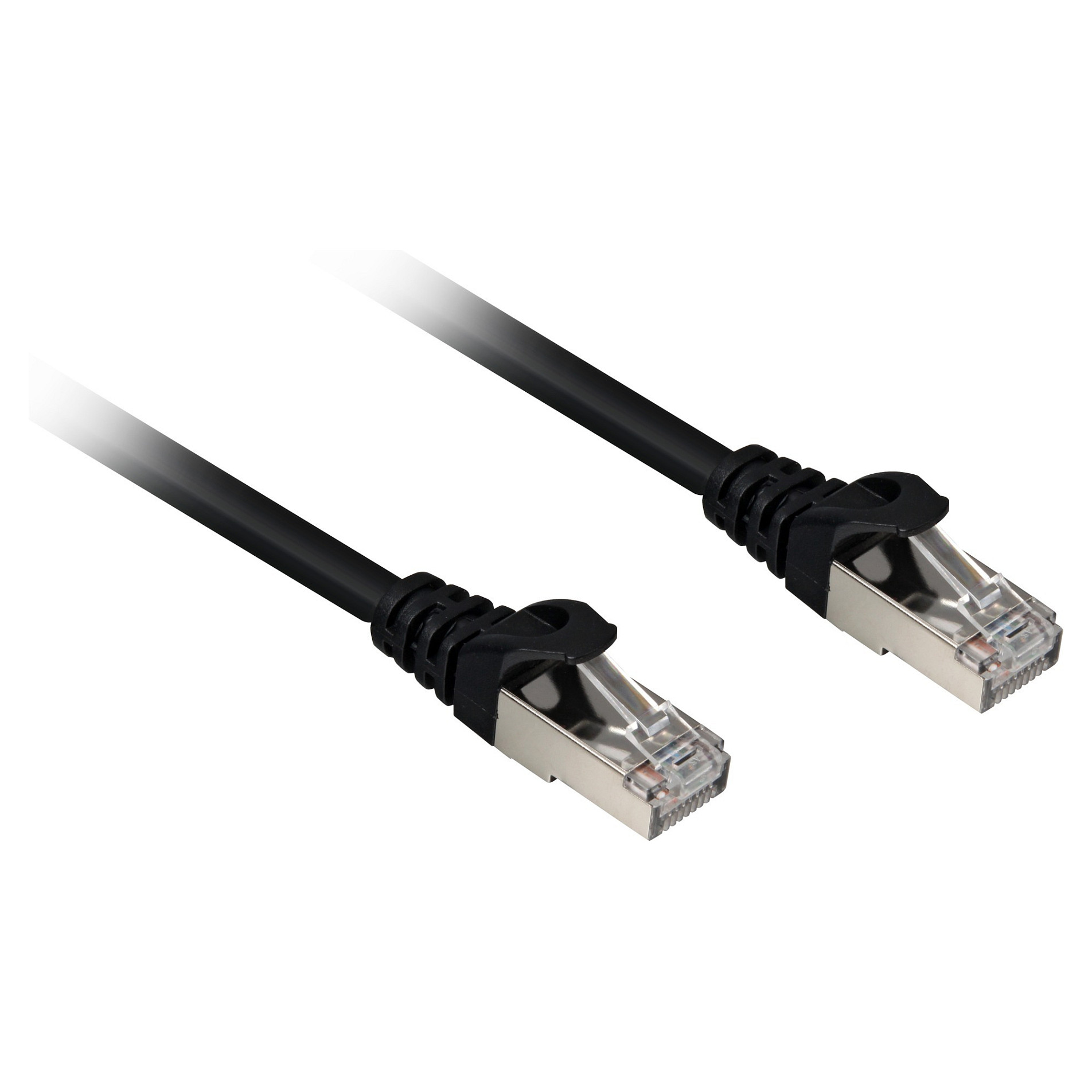 Sharkoon Patchkabel RJ45 Cat.6a SFTP (schwarz, 3 Meter, LSOH (Halogenfrei))