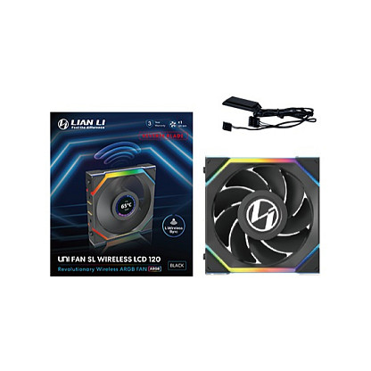 120mm Lian Li UNI FAN SL Wireless LCD 120 ARGB Reverse Blade Gehäuselüfter