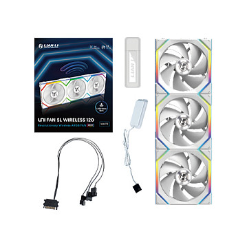 120mm Lian Li UNI FAN SL Wireless 120 ARGB White 3-pack Gehäuselüfter