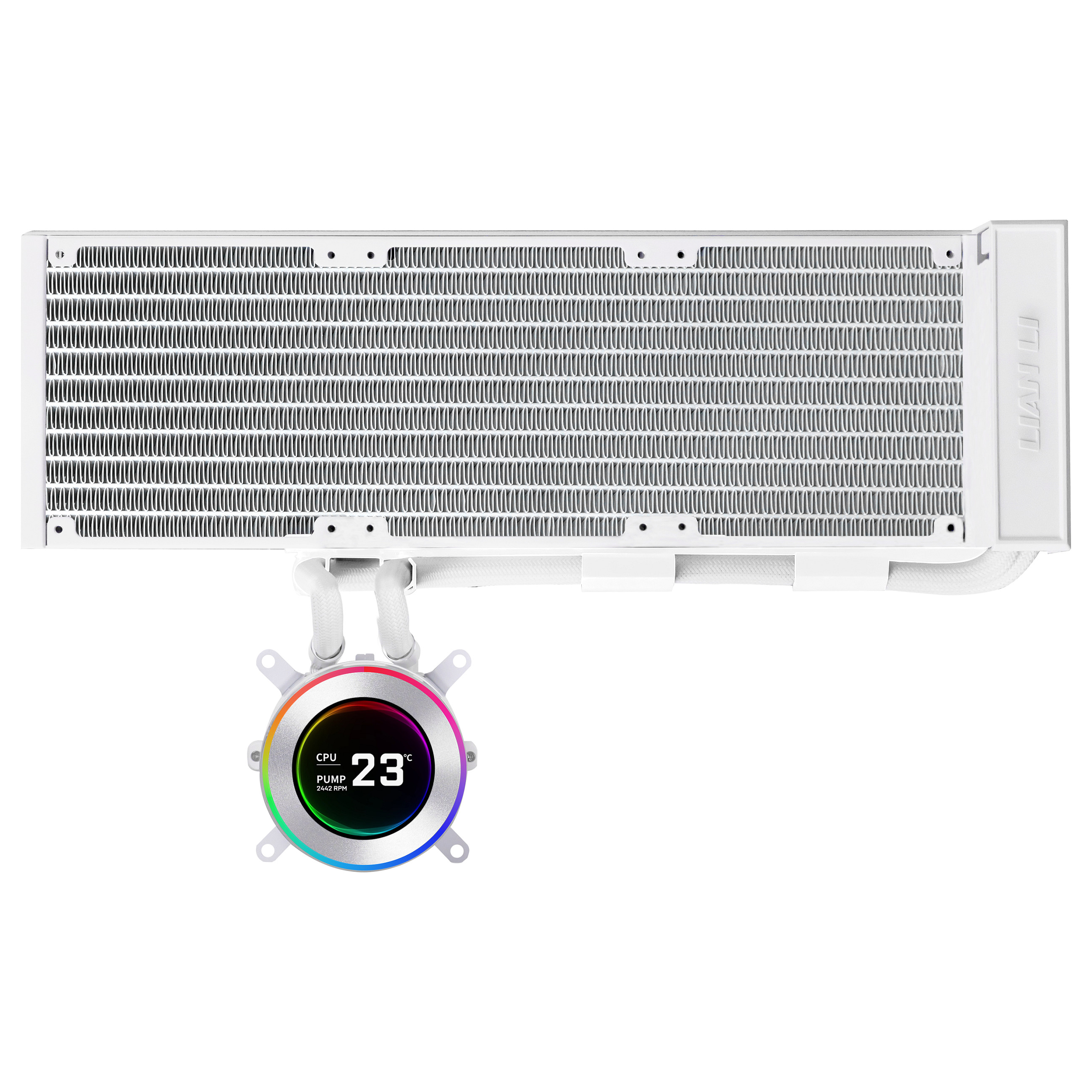 K Lian Li HYDROSHIFT II LCD-C 360N weiß | AiO-Wasserkühlung