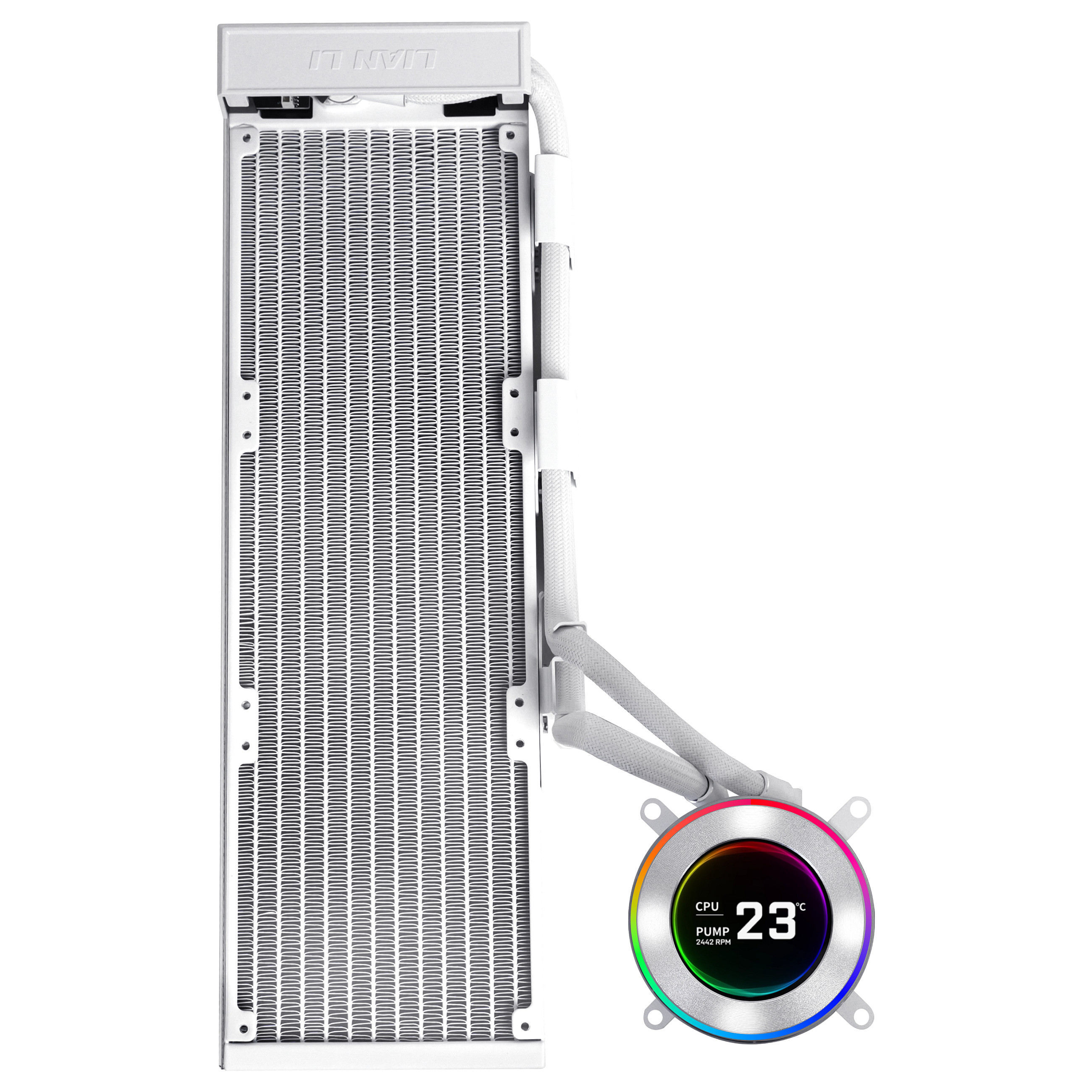 K Lian Li HYDROSHIFT II LCD-C 360N weiß | AiO-Wasserkühlung