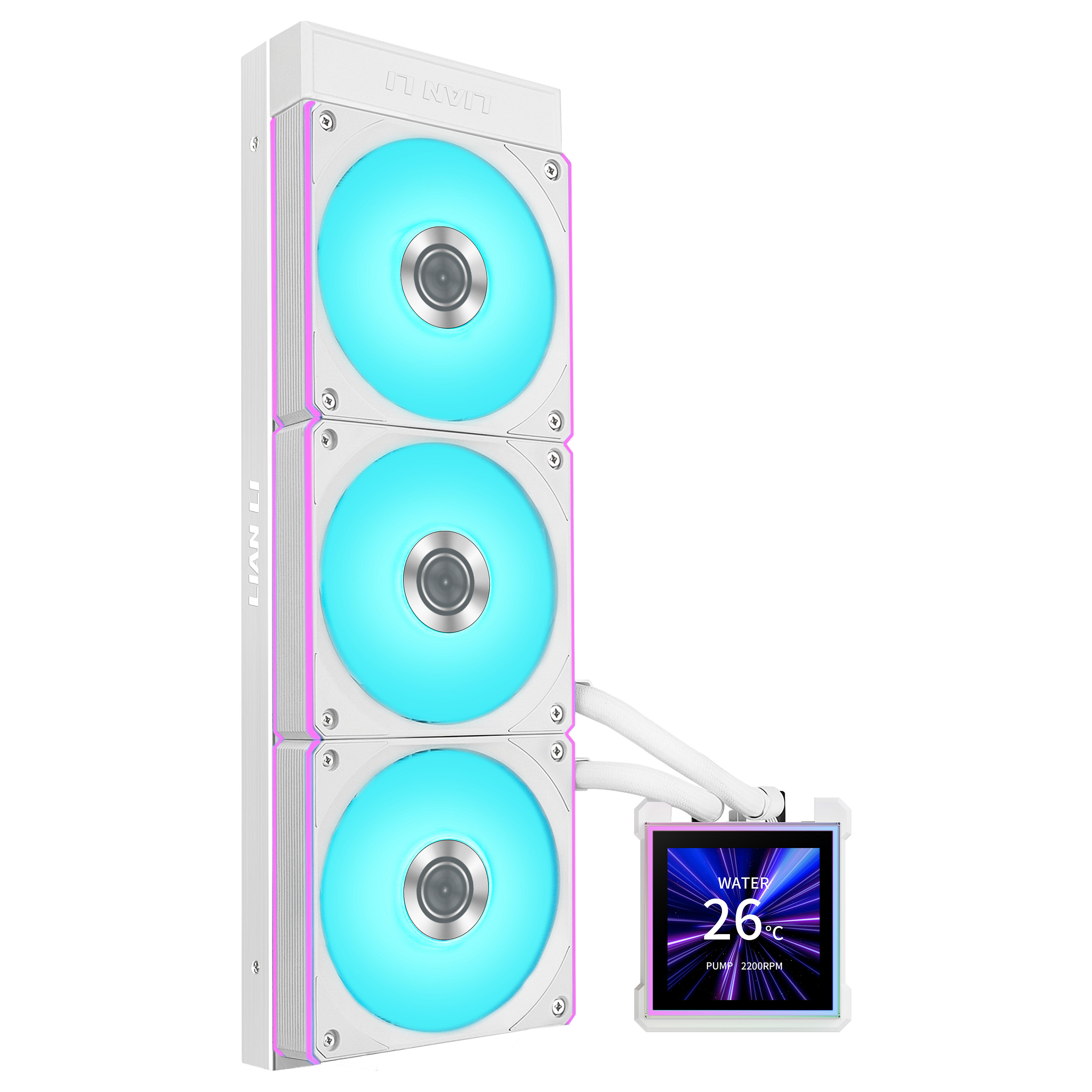 K Lian Li HydroShift II LCD-S 360CL Weiß | AiO-Wasserkühlung