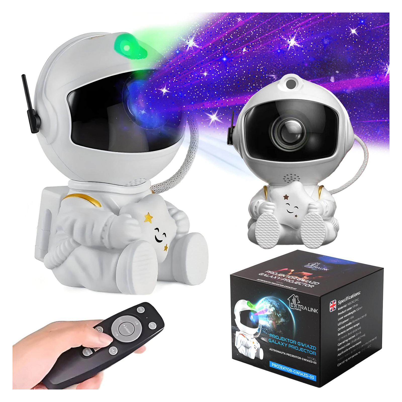 Extralink HOME MINI ASTRONAUTA PROJEKTOR GWIAZD 03
