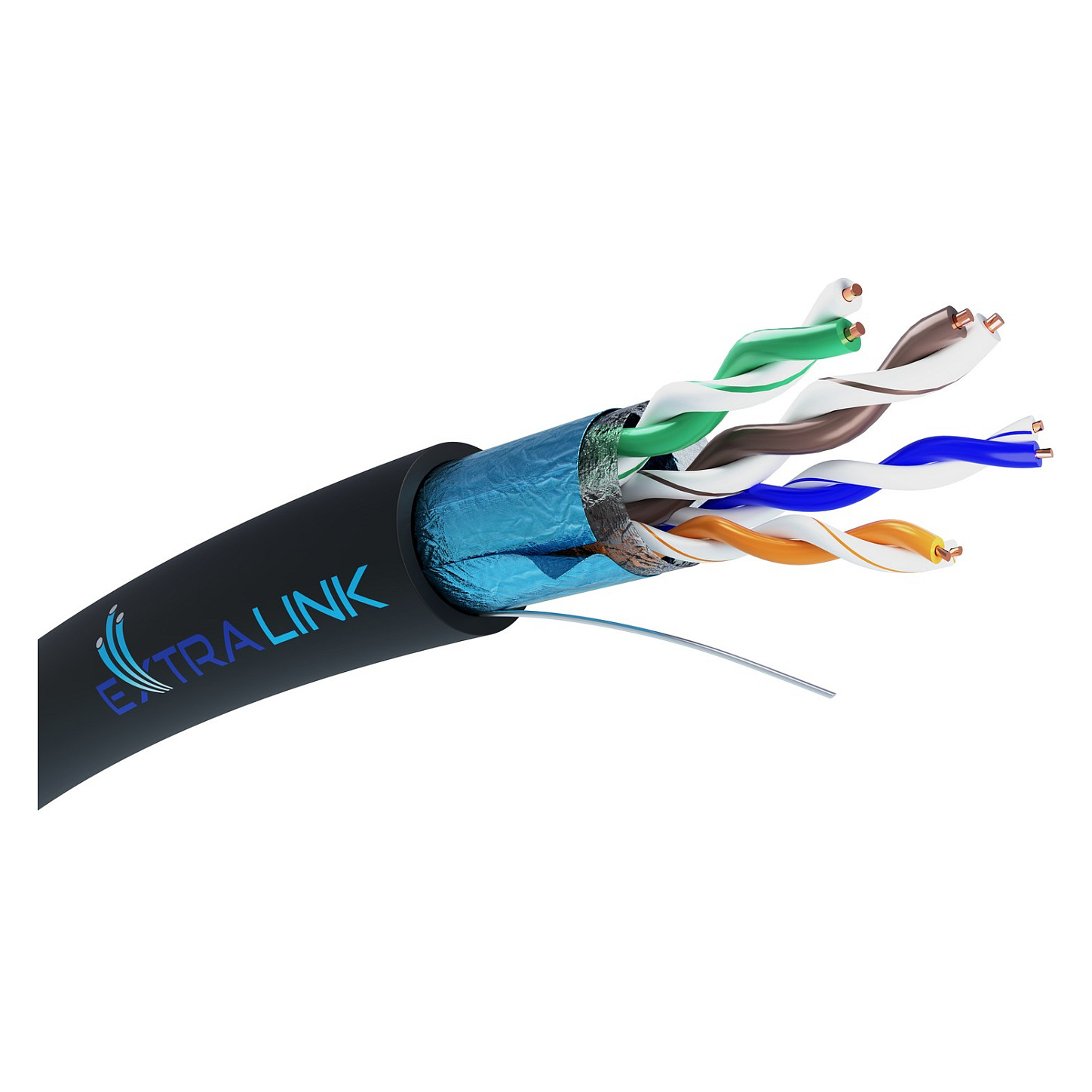 Extralink CAT5E FTP (F/UTP) V2 OUTDOOR TWISTED PAIR 305M - Kabel - Netzwerk networking cable
