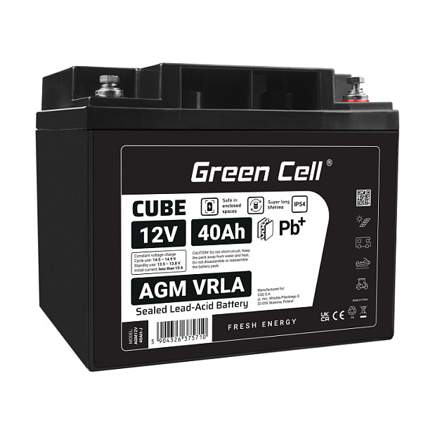 Green Cell AGM12V40AH-J UPS battery