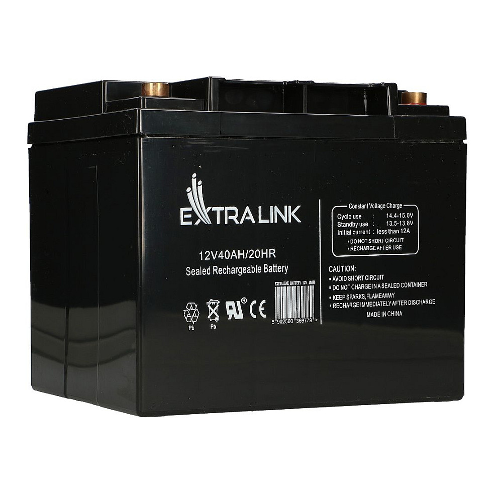 Extralink AKUMULATOR Battery ACCUMULATOR 12V 40AH - Batterie - 40.000 mAh Sealed Lead Acid (VRLA) 13.5 V 12 Ah Batterien