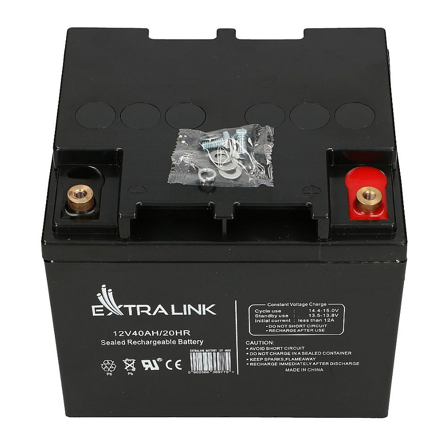 Extralink AKUMULATOR Battery ACCUMULATOR 12V 40AH - Batterie - 40.000 mAh Sealed Lead Acid (VRLA) 13.5 V 12 Ah