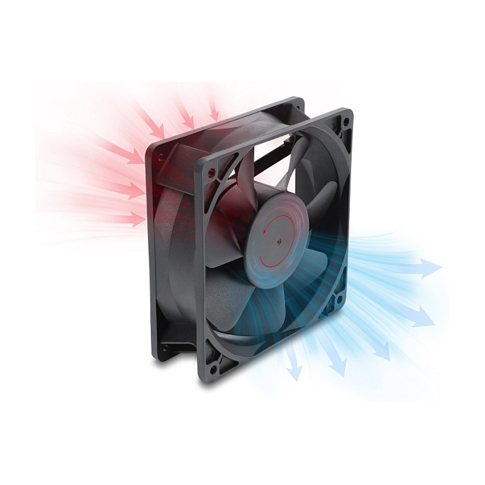 Axiallüfter 48 V DC, 120 x 120 x 38 mm mit 4 Pin PWM Lüfteranschluss schwarz