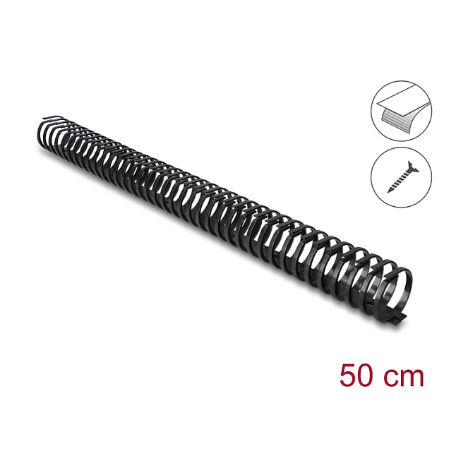 Delock Kabelkanal Flexibel selbstklebend schraubbar 45 x 46 mm - Länge 50 cm schwarz