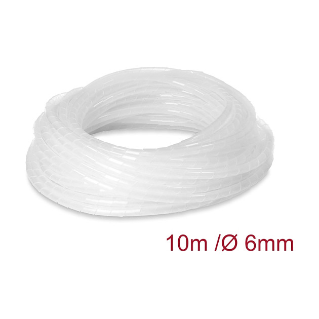Delock Spiralschlauch 6 mm Durchmesser 10 m transparent