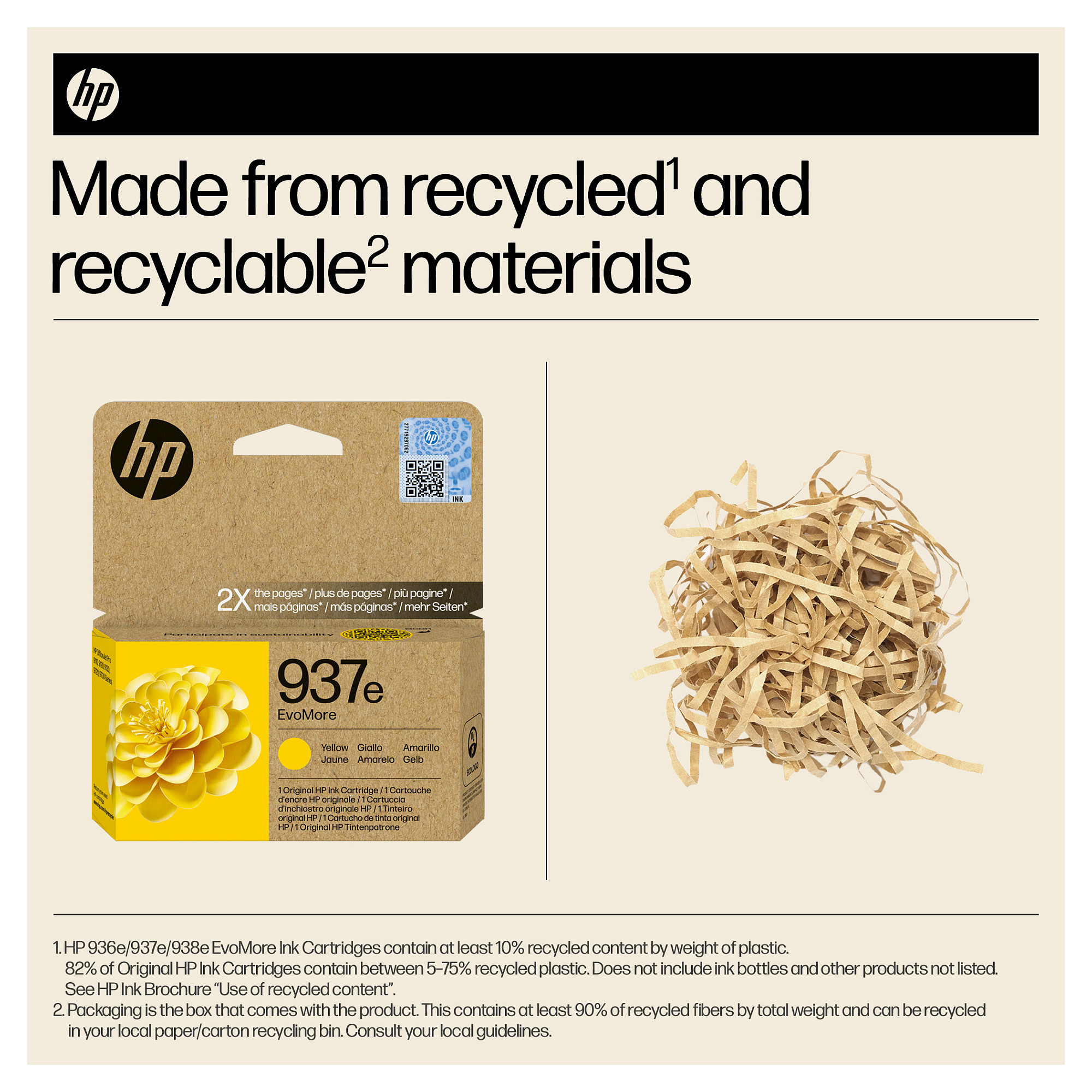 HP 937e EvoMore Yellow Original Ink Cartridge Gelb 1650Seiten