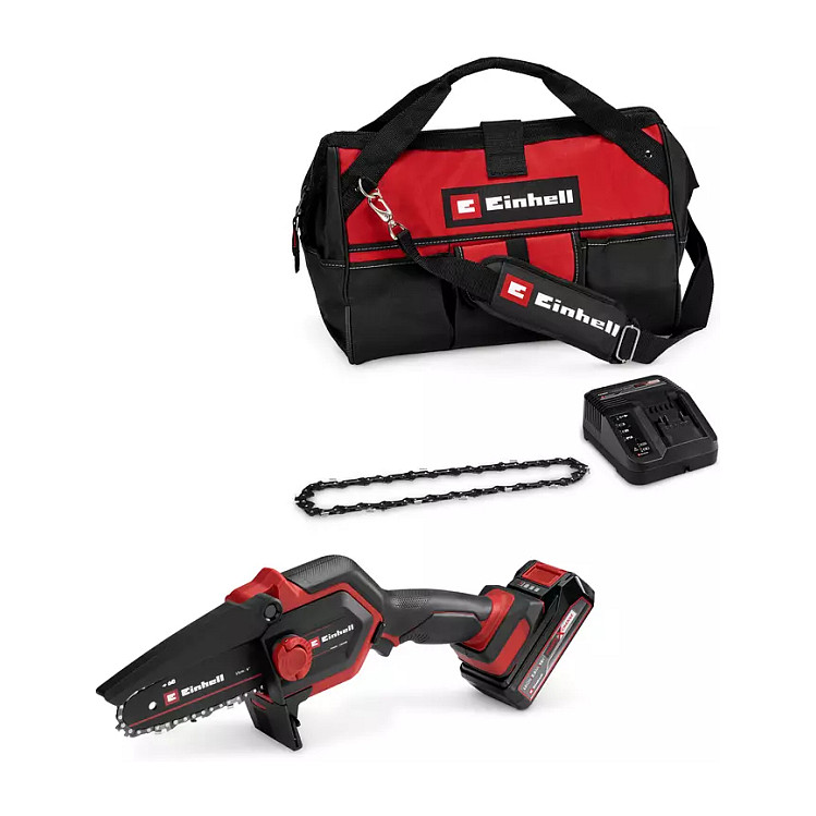 Power X-Change Akku-Astkettensge GE-PS 18/15 Li Bag Kit, 18Volt (noir/rot, Li-Ionen Akku 2,5Ah)