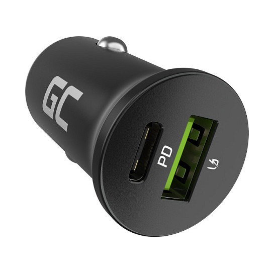 Green Cell GC CADM-GC-38AC - USB-Ladegeraet 38 W 1x USB-C USB-A noir