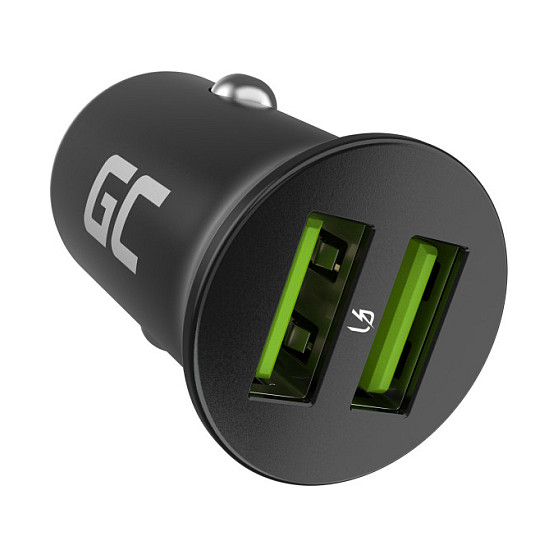 Green Cell GC CADM-GC-36AA - USB-Ladegeraet 36 W 2x USB-A schwarz Zubehör Notebooks
