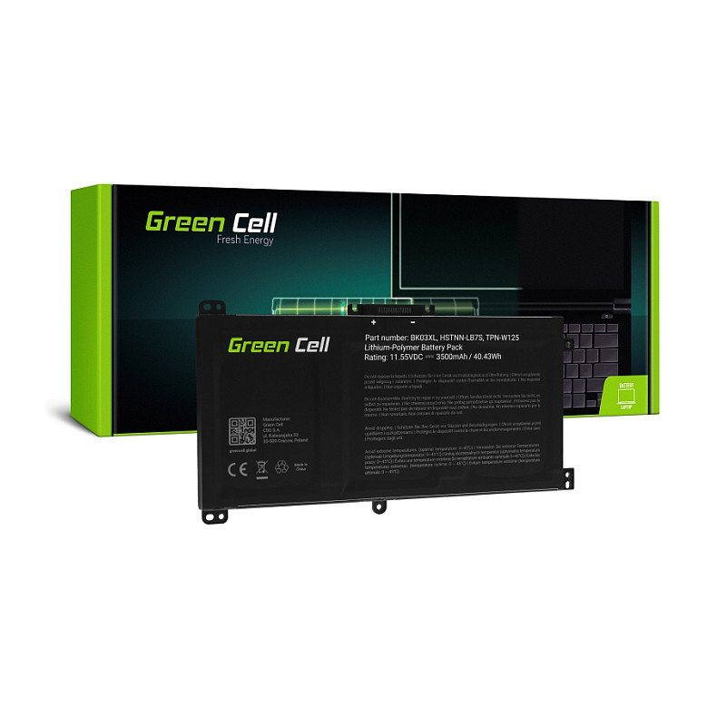 Greencell Laptop Battery BK03XL for HP Pavilion X360 14-BA 11.55V 3500mAh Batterien