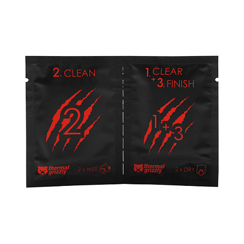 K Thermal Grizzly Cleaning Wipes (10 Stck (je 2 Nass- und Trockentcher)) CPU Kühler & Zubehör