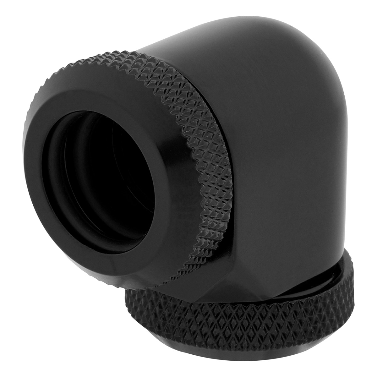 K Corsair Hydro X Series XF Hardline Adapter 90 Degree 12mm AD to 12mm AD Hardtube Pack of 2 Black