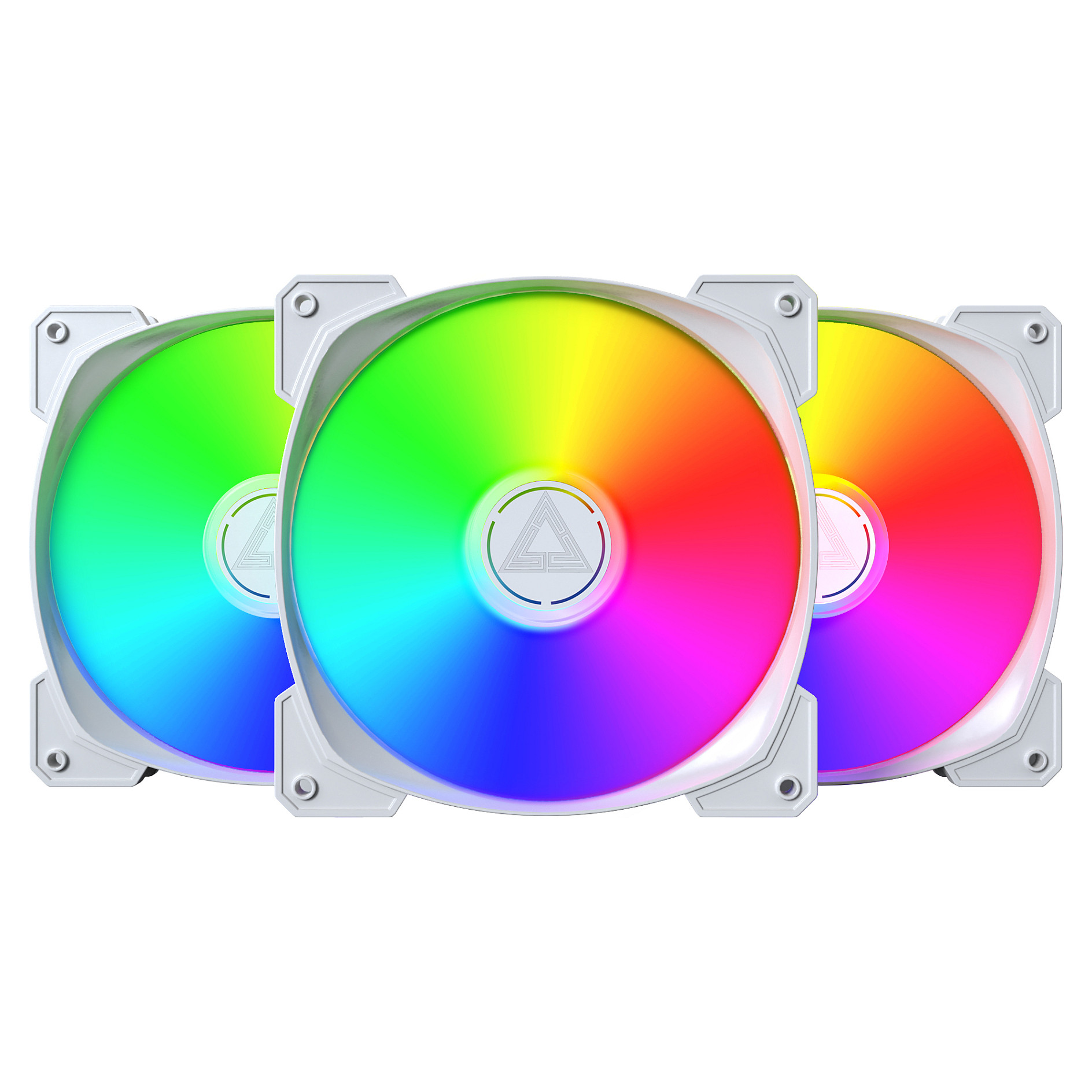Montech HP140 ARGB PWM 140x140x25 (weiß, 3er Pack, 140 mm)