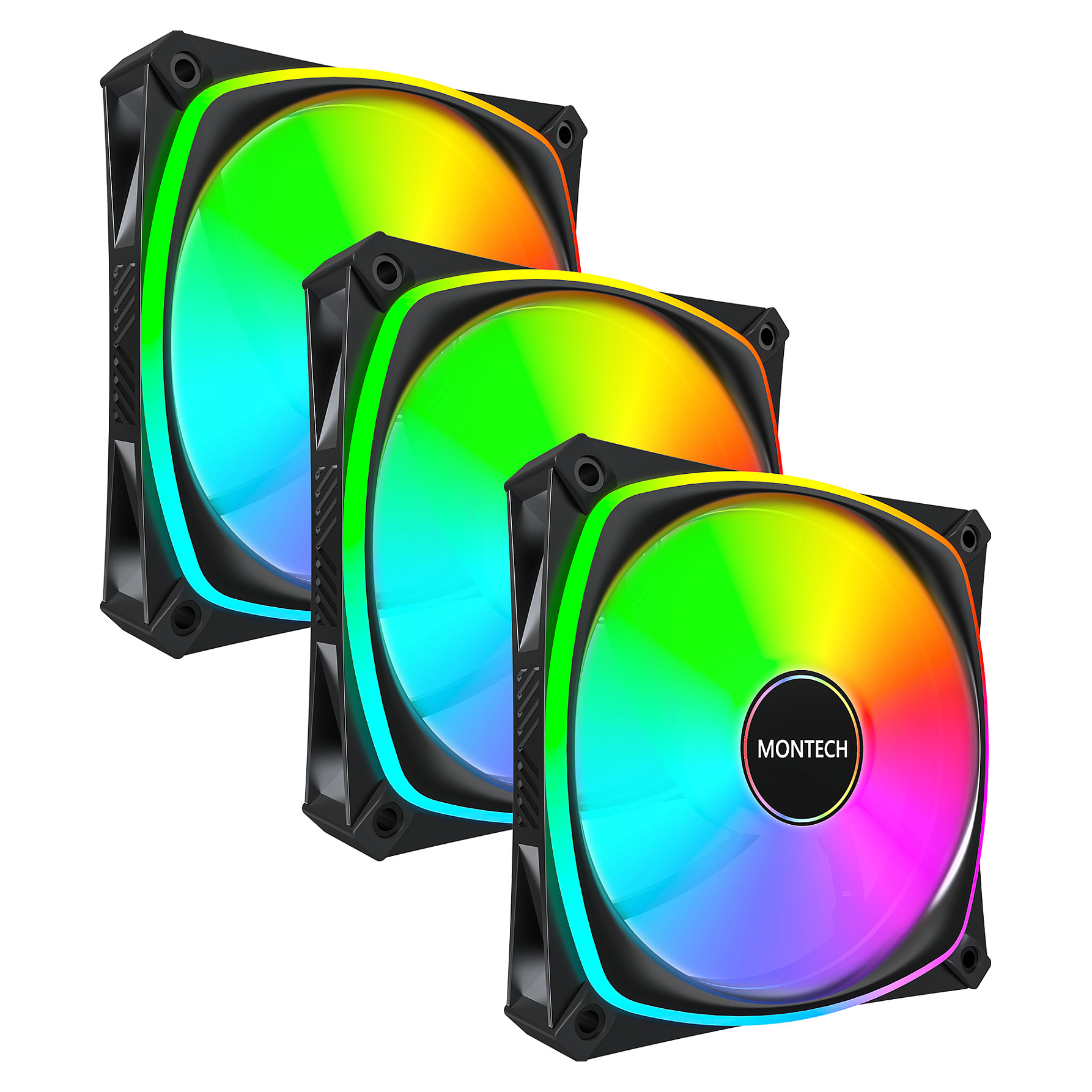 CASE FAN 120MM/RX120 PRO BLACK 3 IN 1 MONTECH