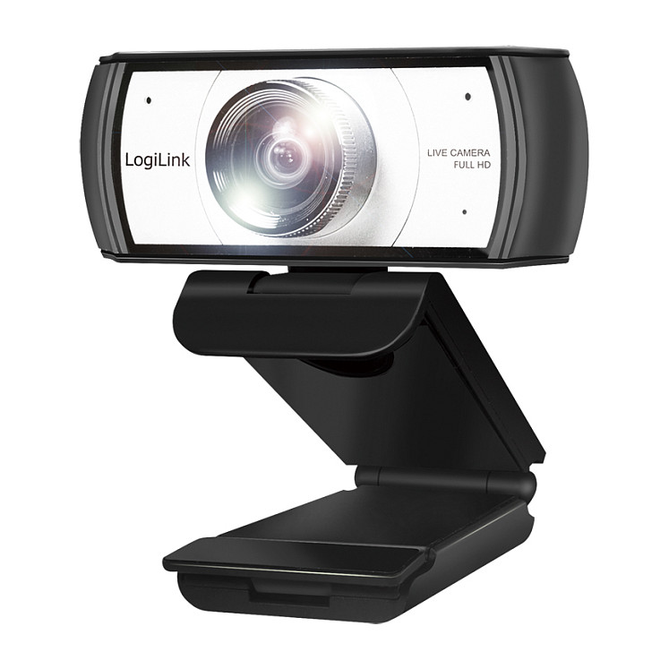 Logilink Webcam 1080p FHD Webcam + Dual-Mikro 120° manu Fok. Webcams