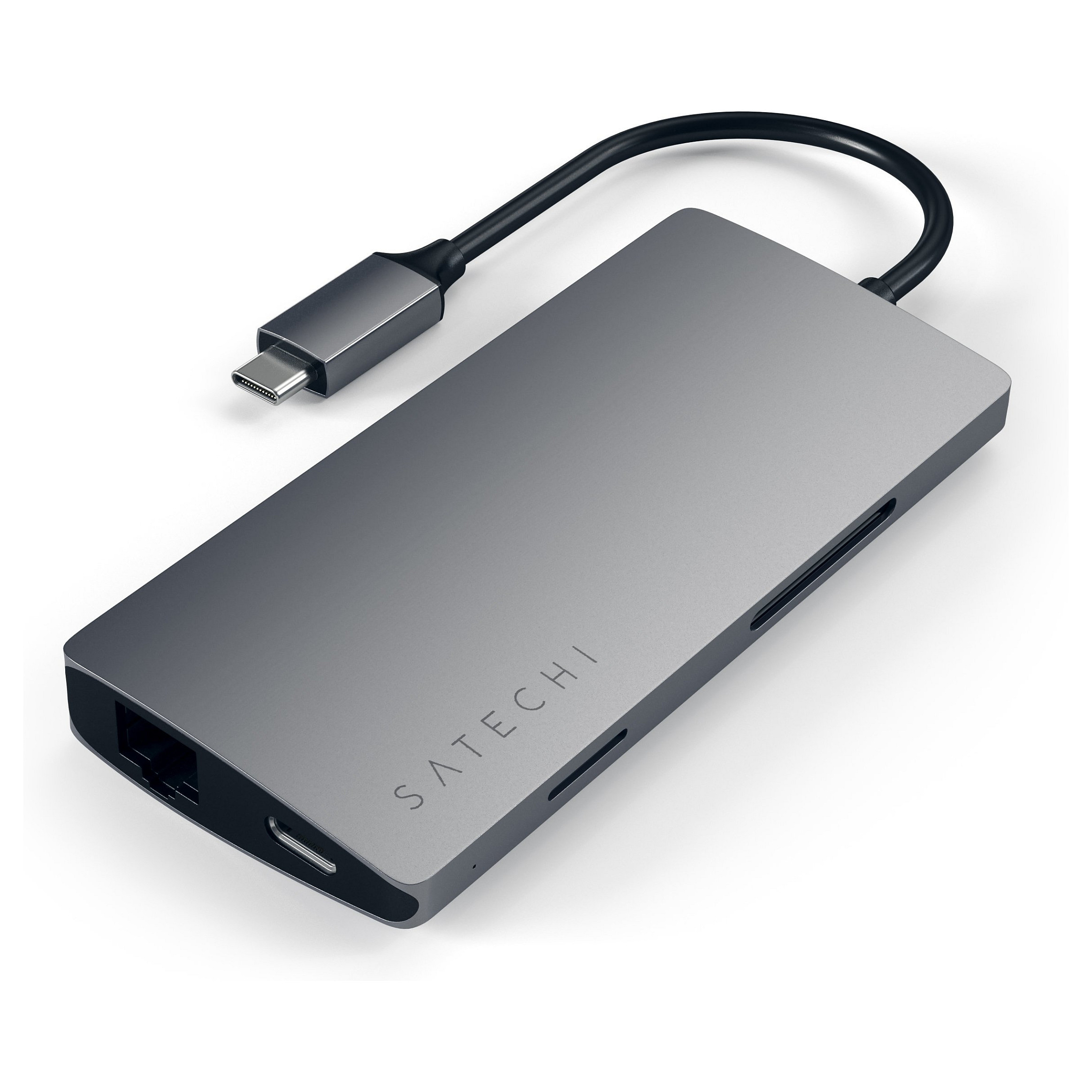 Satechi USB-C V2 Multi-Port Hub 8 in 1, Space Grau, ST-TCMA2M
