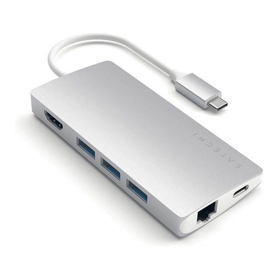 Satechi USB-C V2 Multi-Port Hub 8 in 1, Silber, ST-TCMA2S Zubehör Notebooks