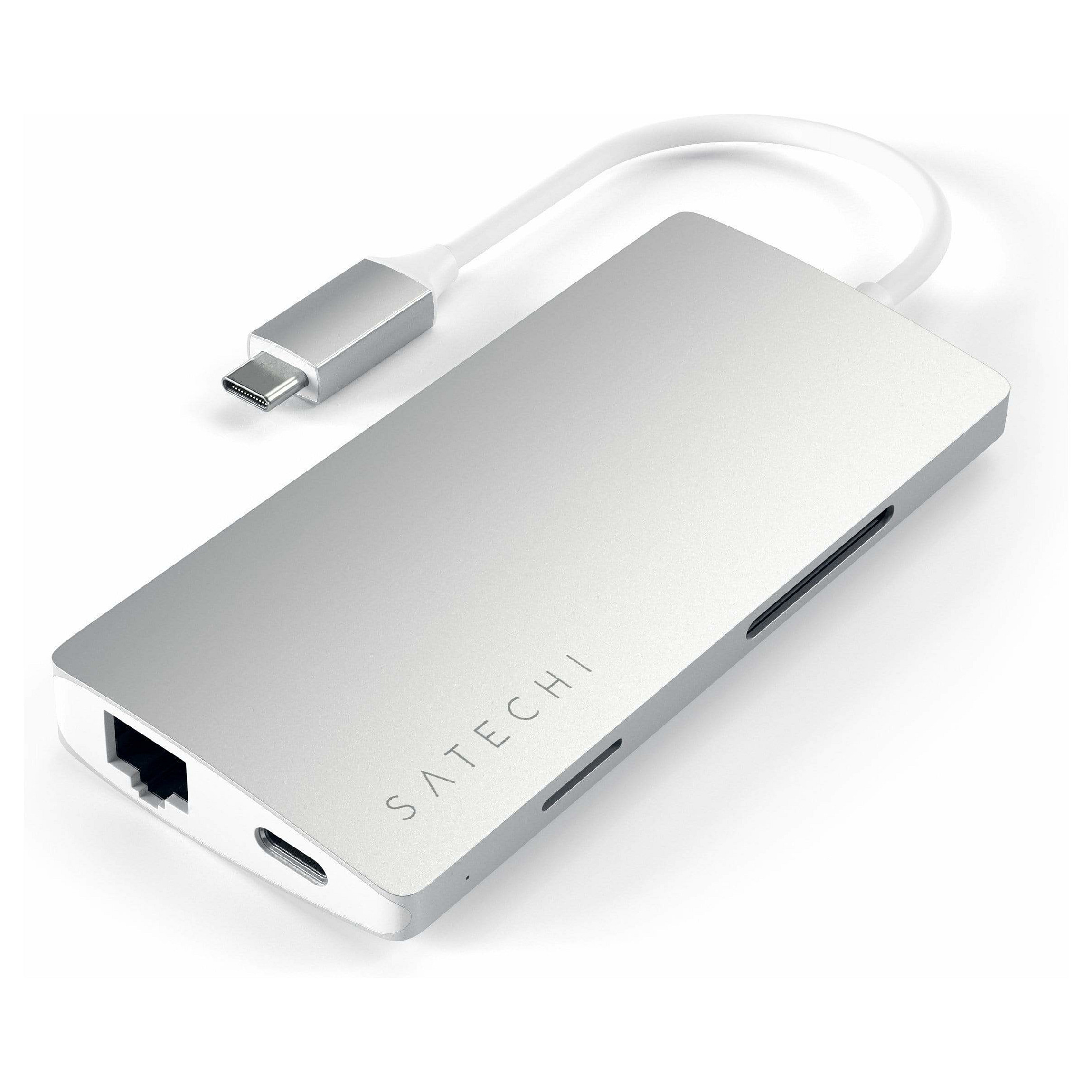 Satechi USB-C V2 Multi-Port Hub 8 in 1, Silber, ST-TCMA2S