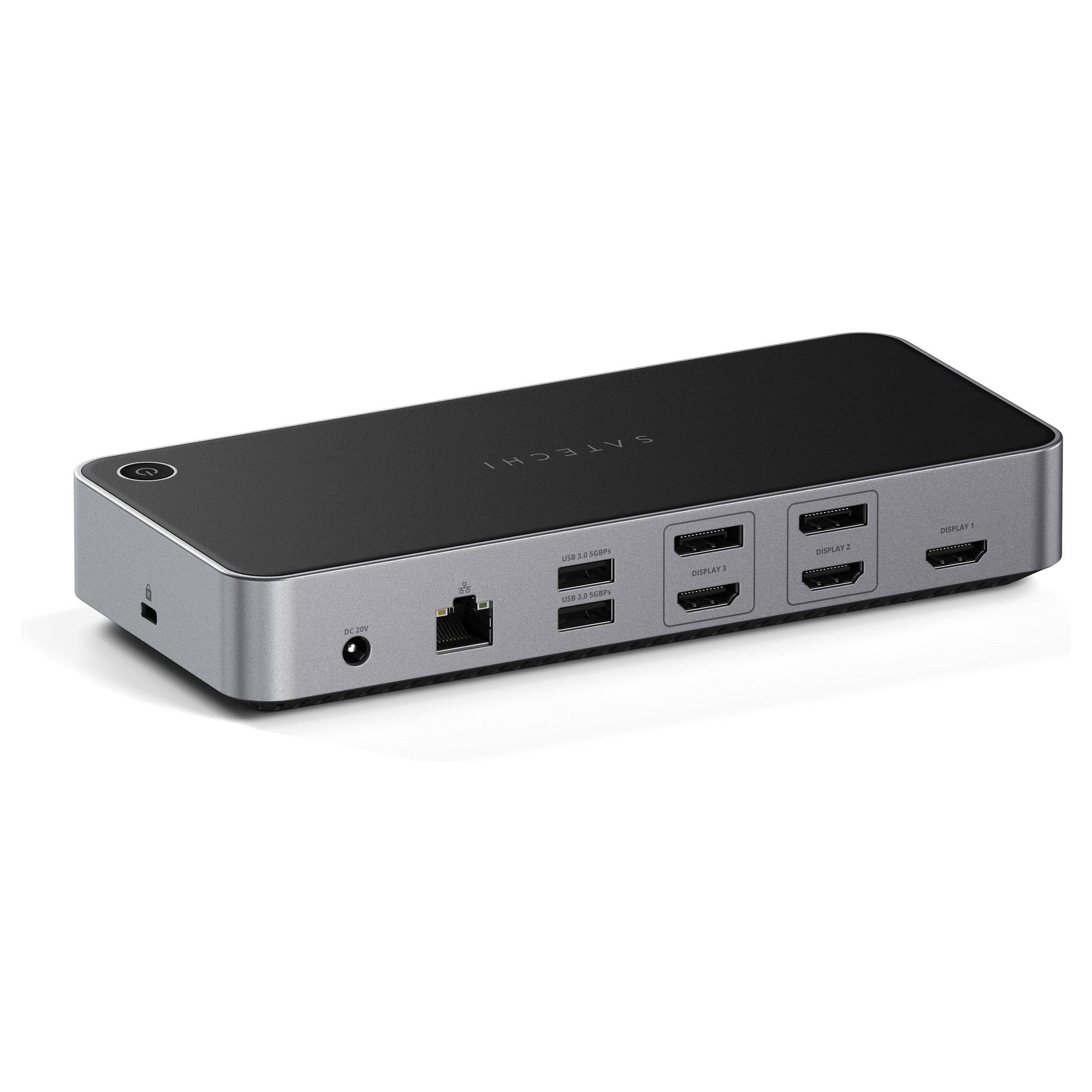 Satechi Triple 4K Display Docking Station, Space Grau, ST-D4KTM-EU