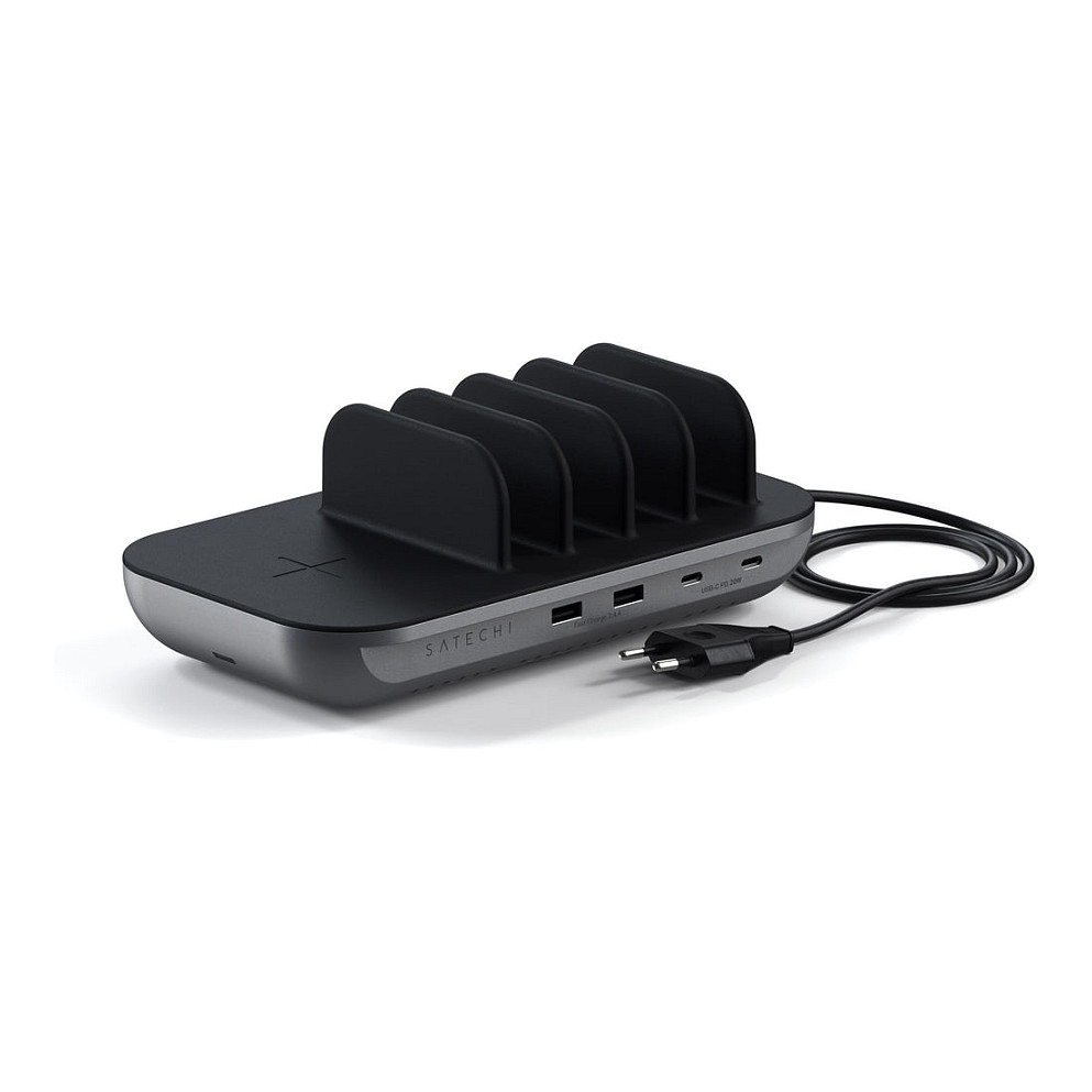 Satechi Multi-Device Lade Dock, Noir/Gris, ST-WCS5PM-EU
