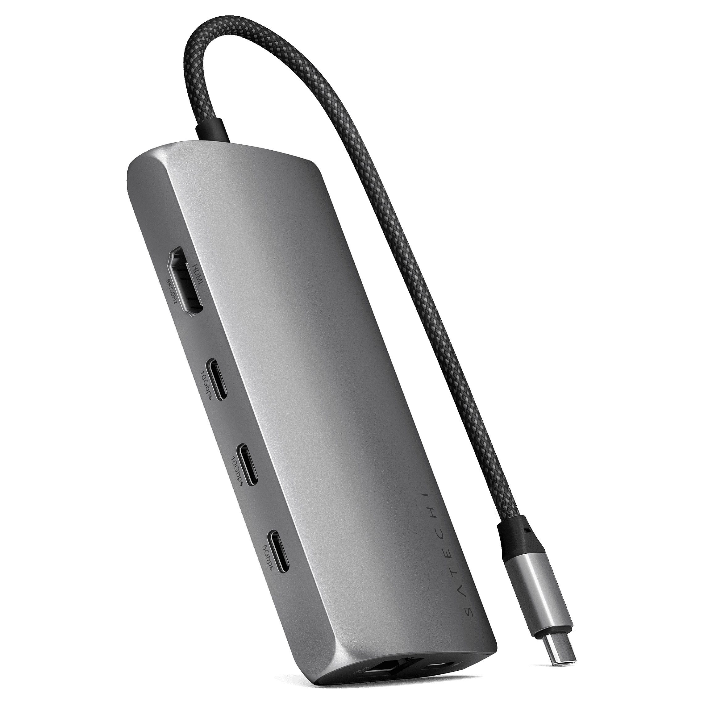 Satechi USB-C Multiport Adapter 8K with Ethernet V3 space grey Zubehör Notebooks