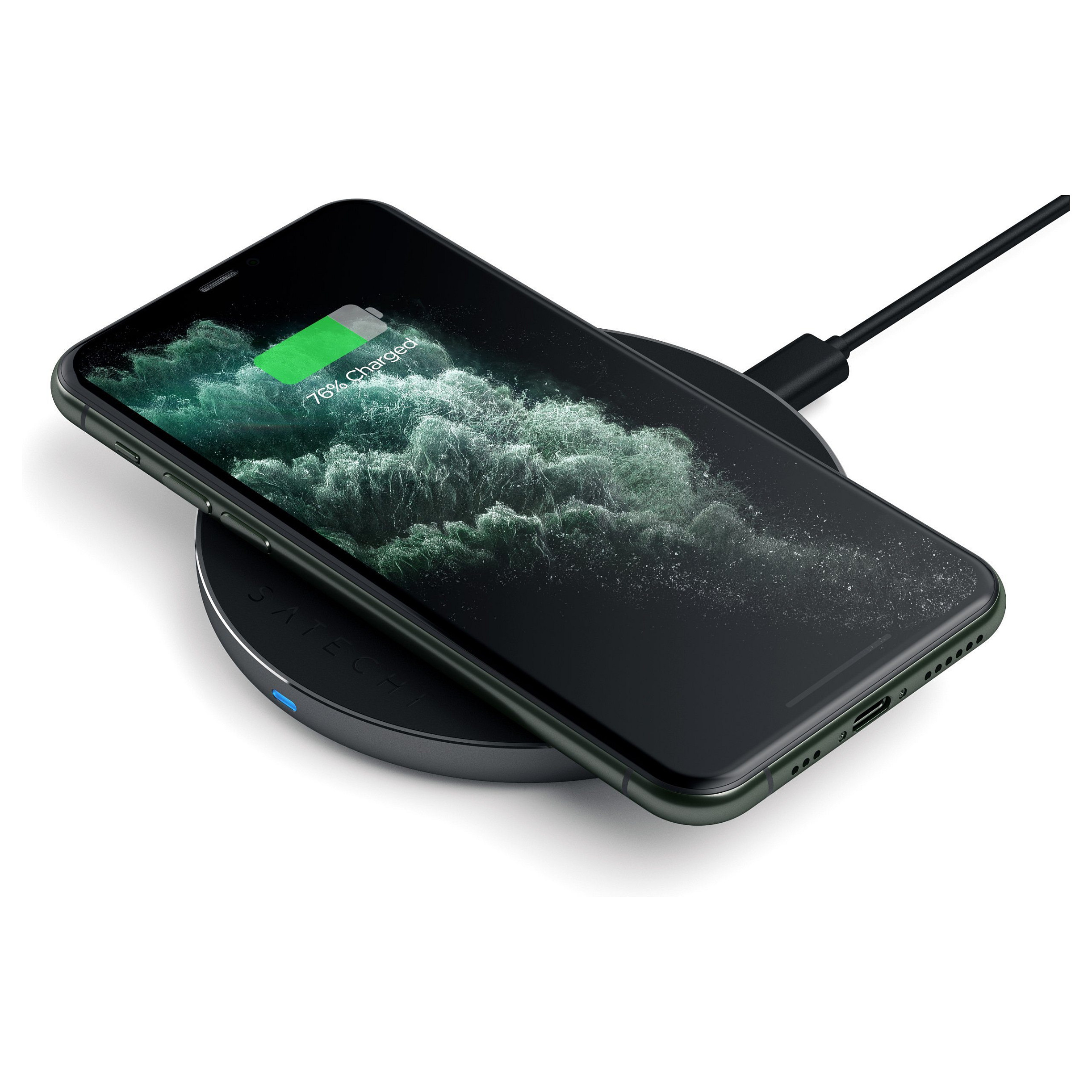 Aluminum PD & QC Wireless Charger space gray