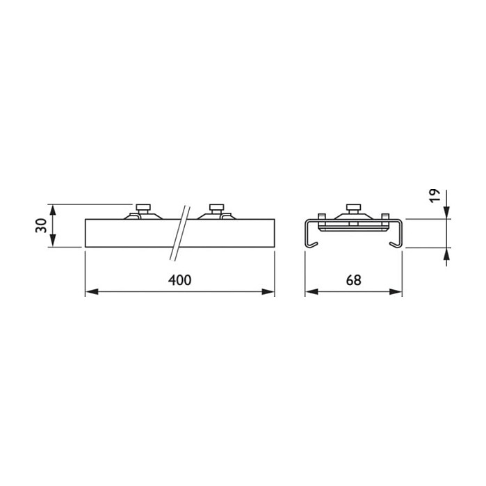 LL500Z MB-SW WH Maxos Schnellabhänger, stufenlos verstellbar
