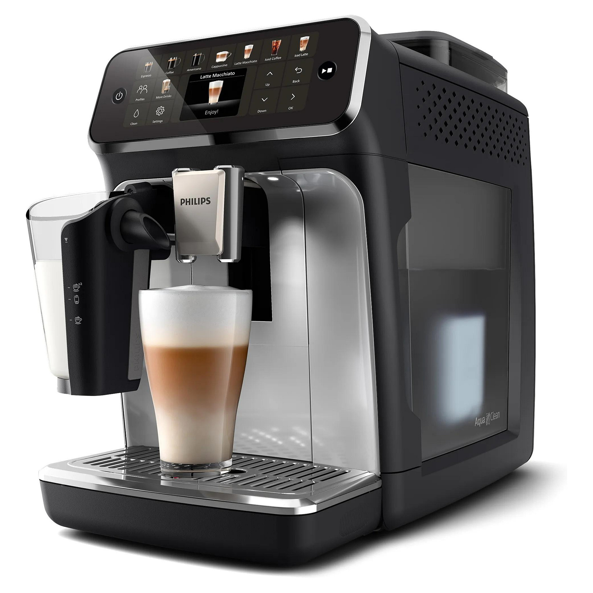 Philips Kaffeevollautomat EP5546/70 / Series 5500 LatteGo Silber/Schwarz