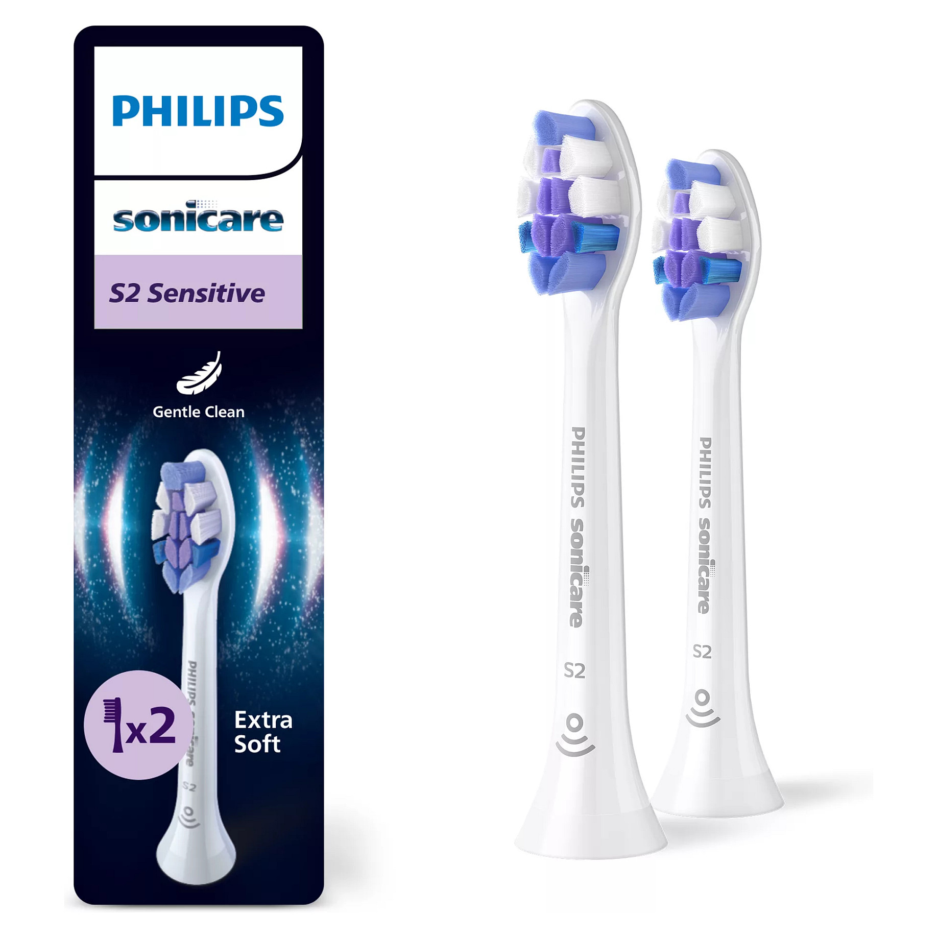 HX6052/87 Sonicare Sensitive Replacement brush heads, 2 pcs, White Körperpflege