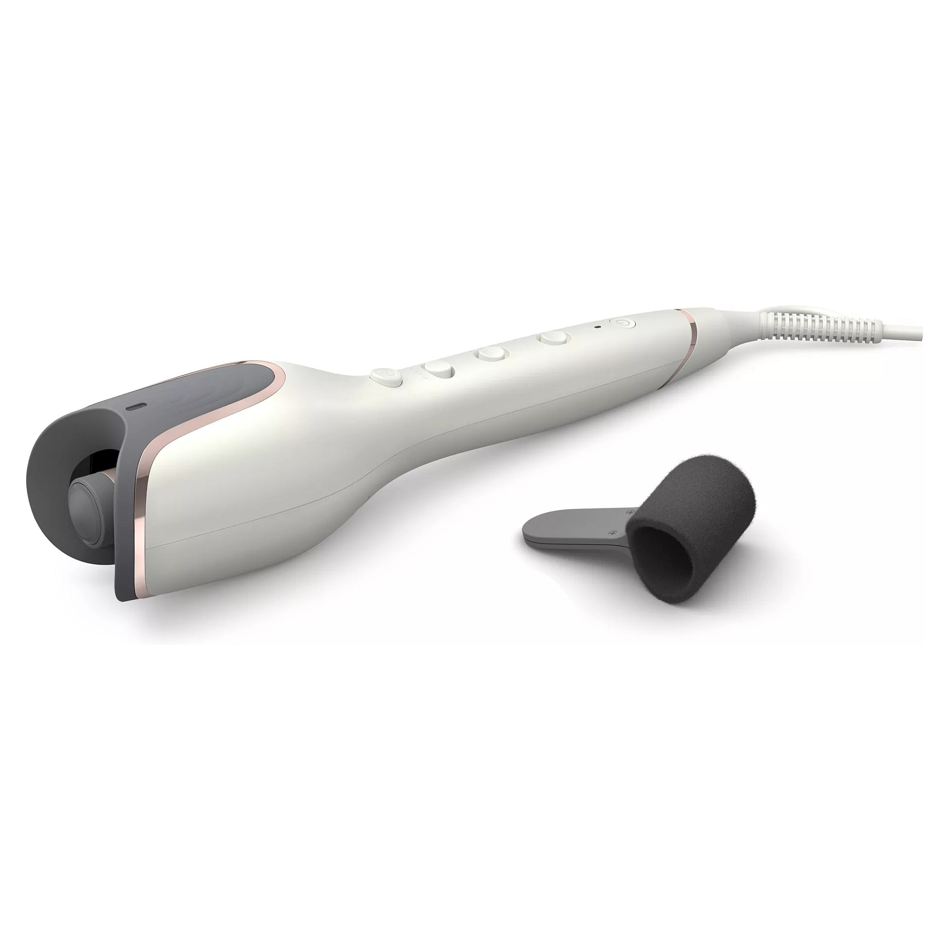 BHB878-00 Automatic Curling Iron MoistureProtect Ceramic and Keratin Ionic 27 Options White Körperpflege