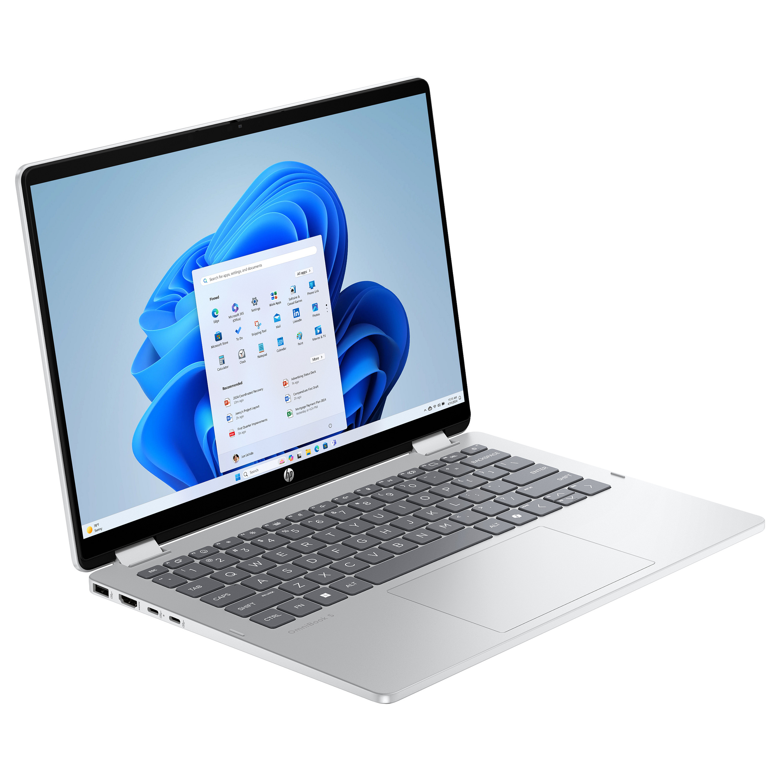 HP OmniBook 5 Flip 14-fp0450ngx Core5 120U/16GB/512SSD/W11 Home Touch