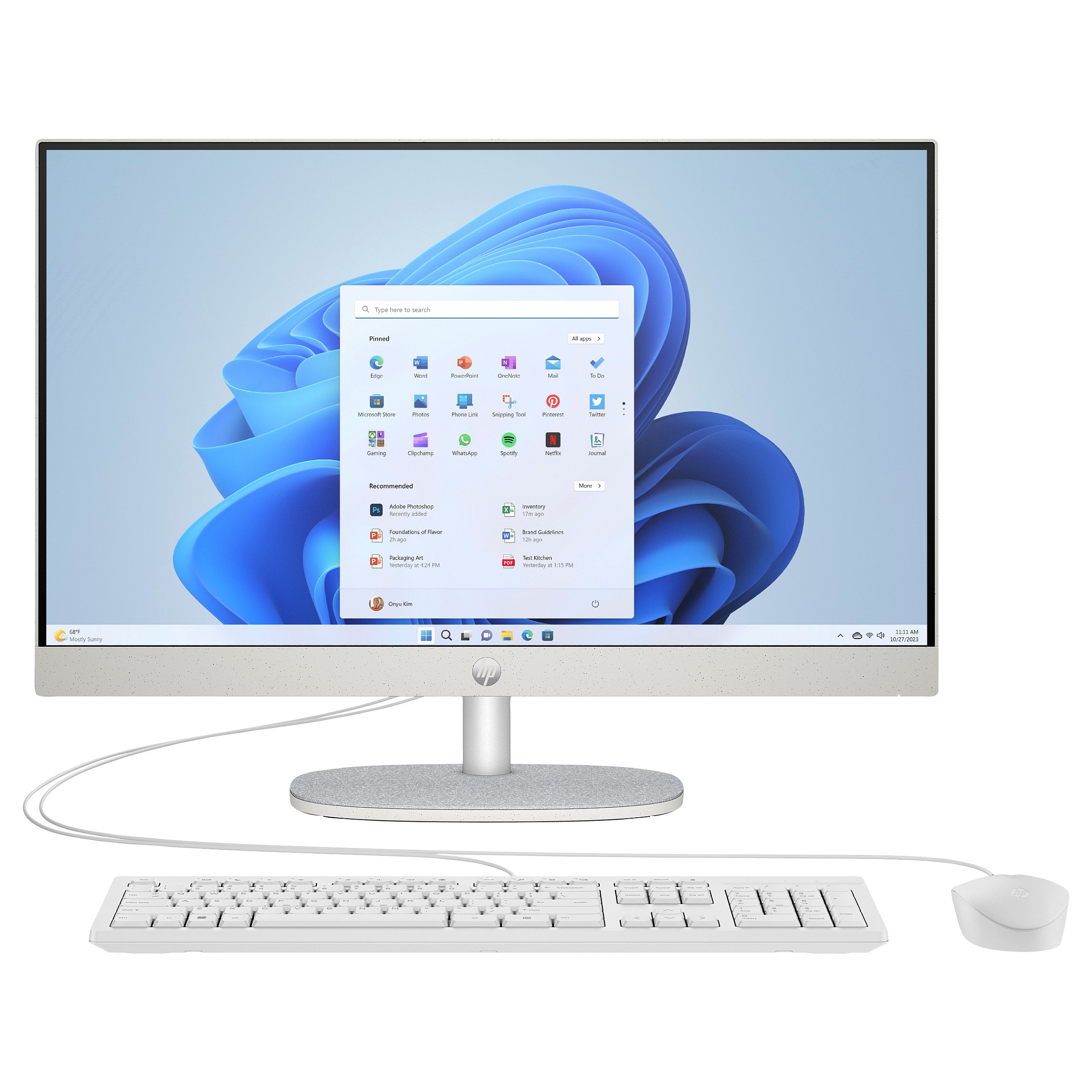 AIO HP 24-cr0430ng 23,8 i3-1315U/8GB/256SSD/W11 Home white All in One PC-Systeme
