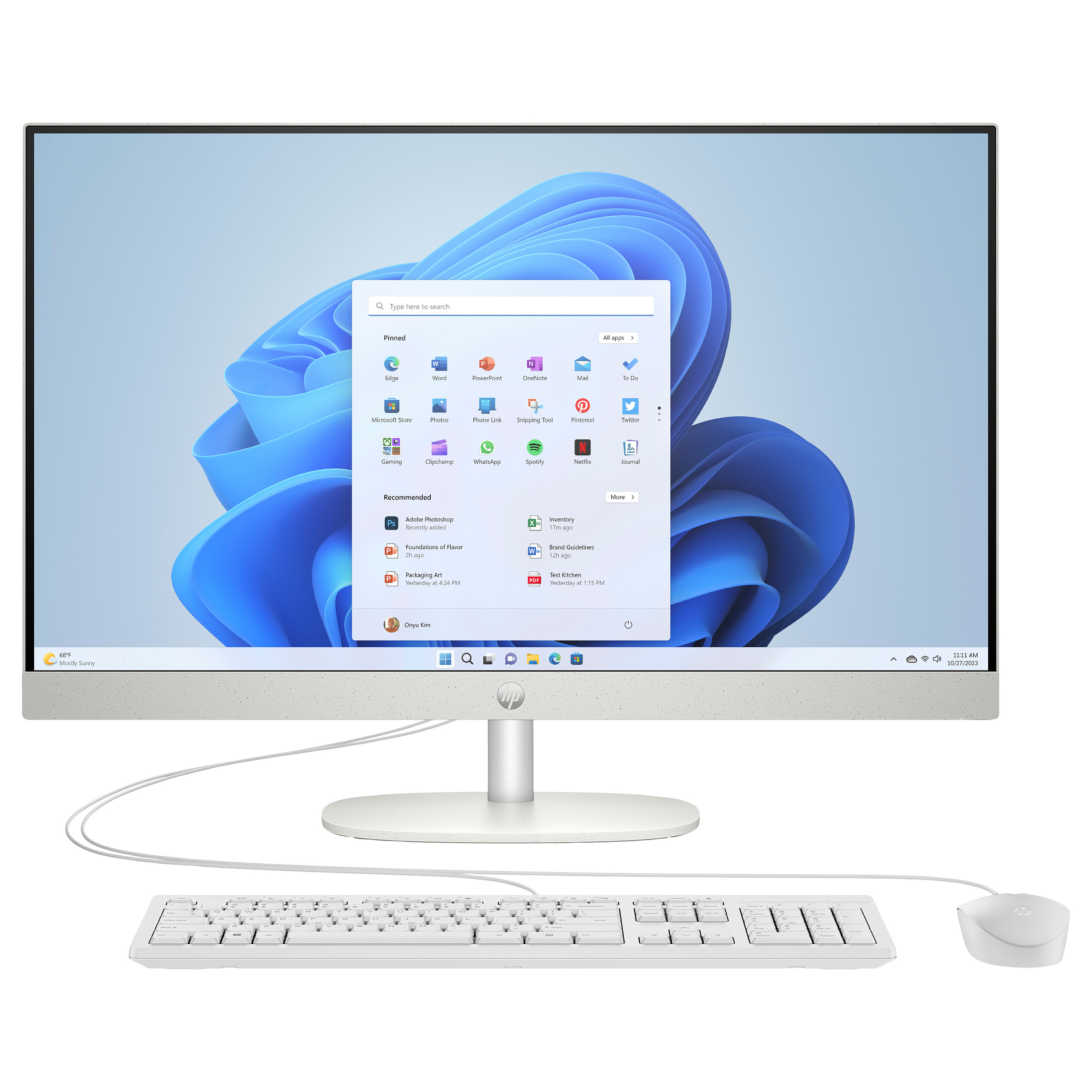 AIO HP 27-cr0457ng 27 i5-1335U/8GB/512SSD/W11 Home white All in One PC-Systeme