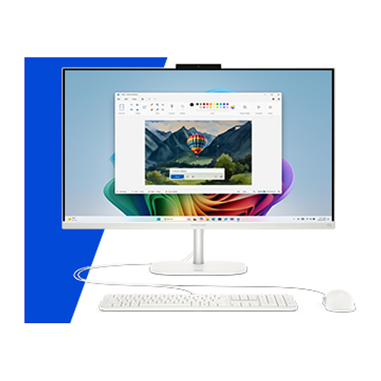 AIO HP OmniStudio 27-cw0450ng 27 RYZ AI 5 330/16GB/512SSD/W11 Home white All in One PC-Systeme