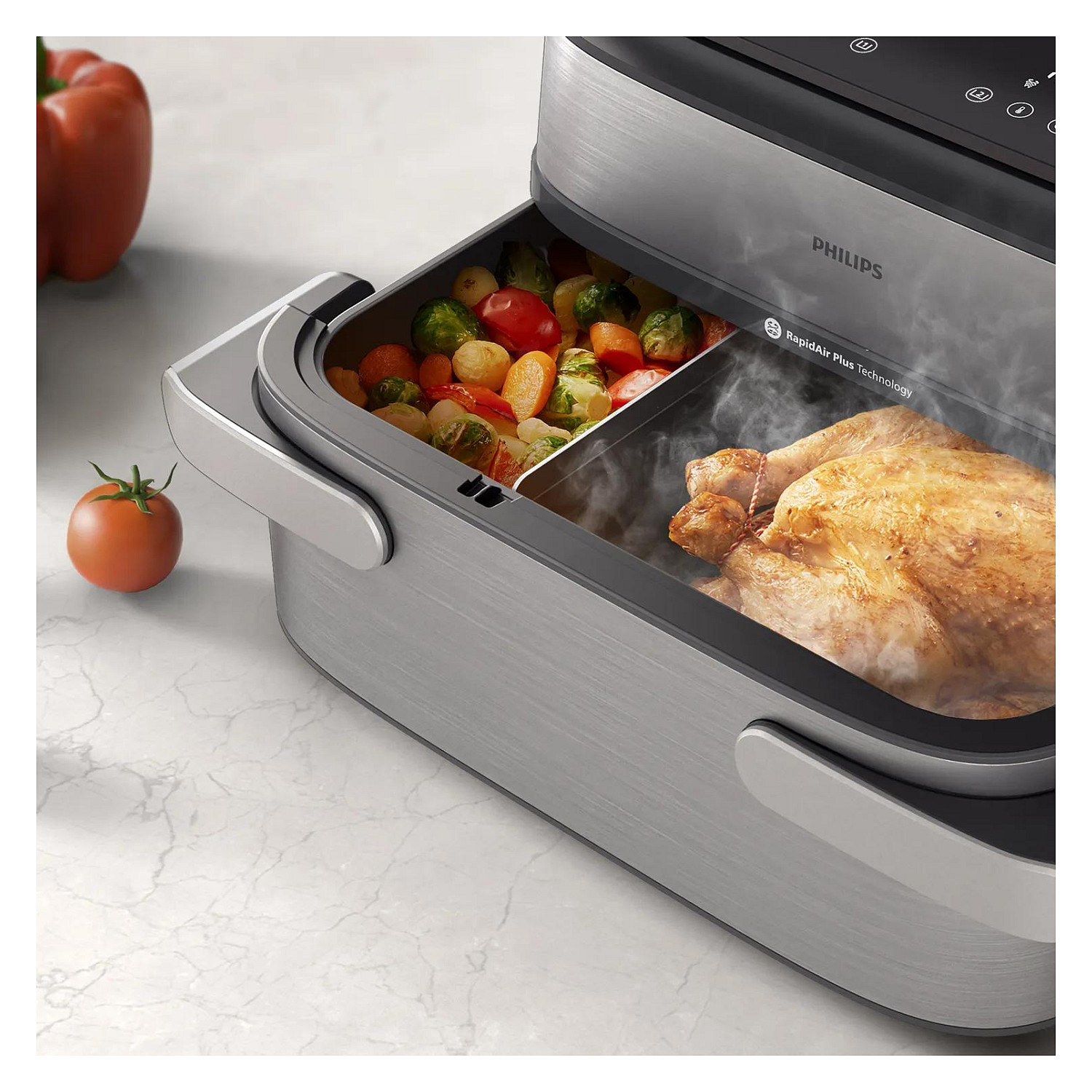 Airfryer NA565 02 Megabasket 9,5L 2750W silver black (NA565/02)
