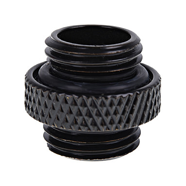K Alphacool Eiszapfen Doppelnippel G1/4 AG auf G1/4 AG (schwarz, für weiche Schläuche (PVC, Silikon, Neoprene))