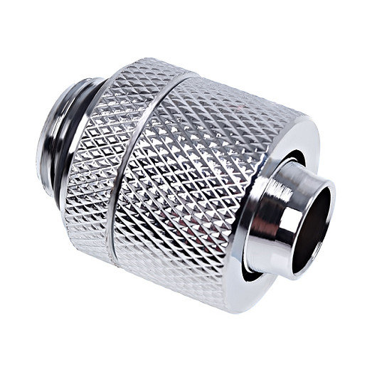 K Alphacool Eiszapfen Anschluss gerade G1/4 Zoll AG auf 13/10mm - chrome silber